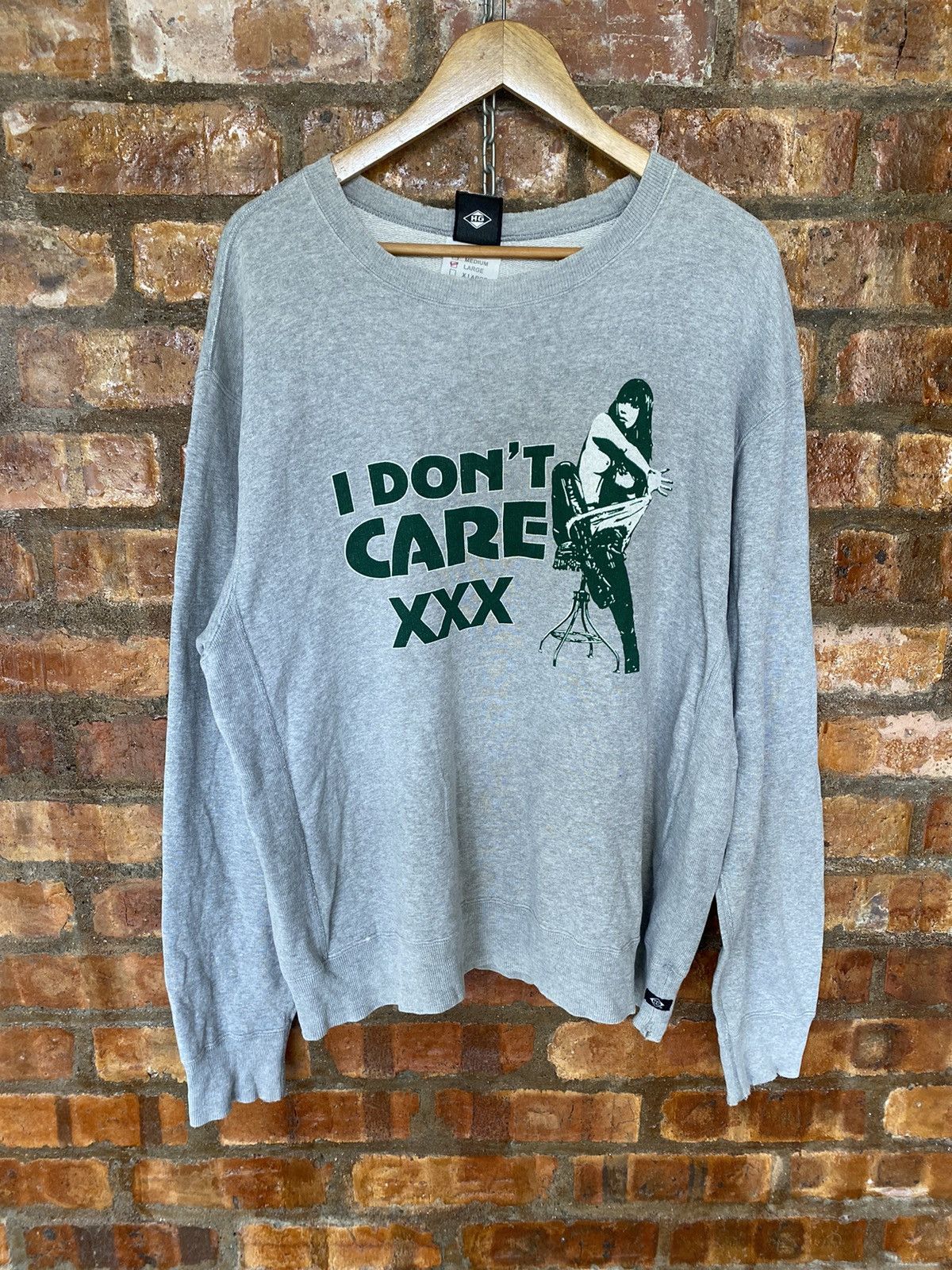 Hysteric Glamour 90s HG I don’t care sweatshirt Size US L / EU 52-54 / 3 - 2 Thumbnail