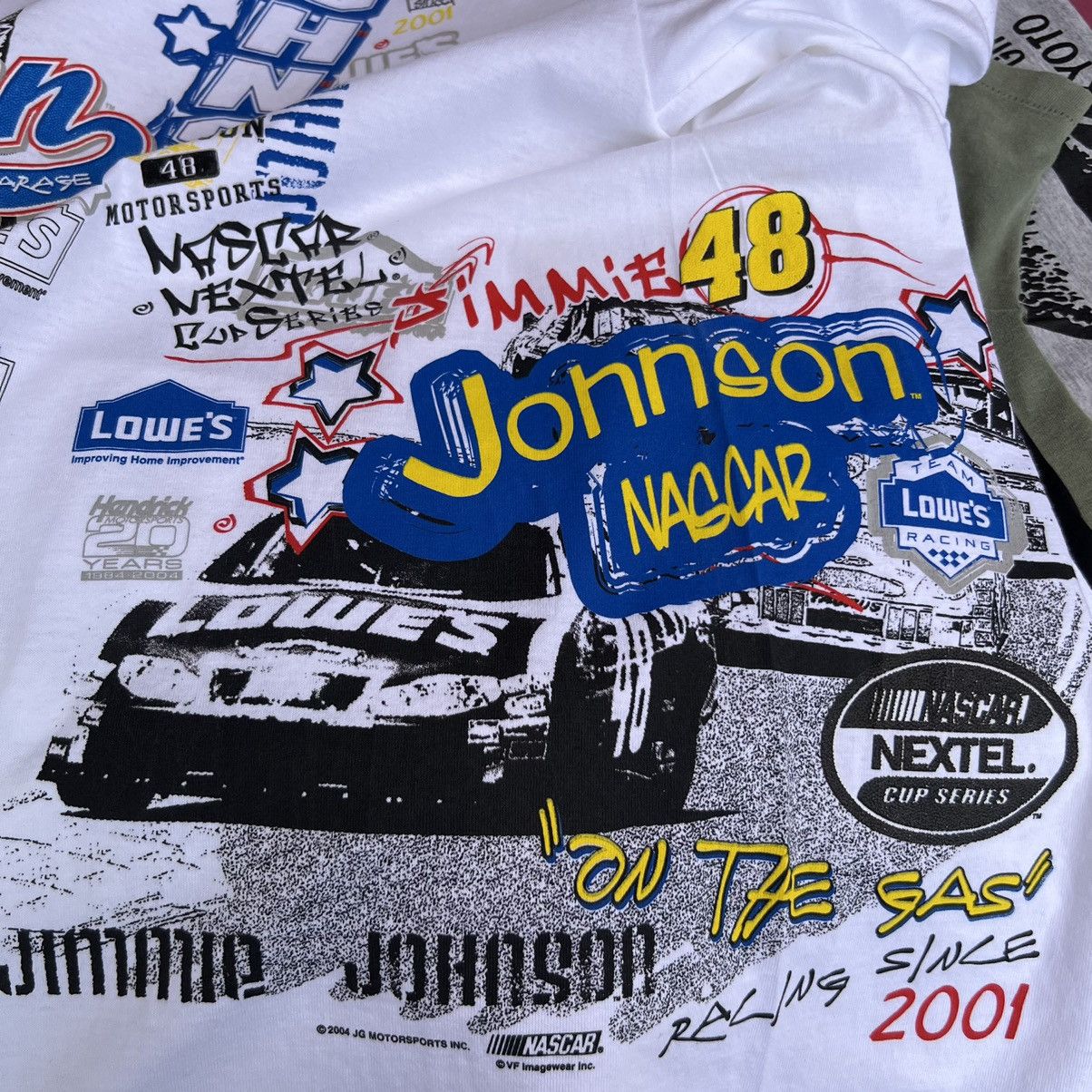 NASCAR × Vintage Vintage 00’s Jimmie Johnson Nascar Overprint Tee Size US XL / EU 56 / 4 - 4 Thumbnail