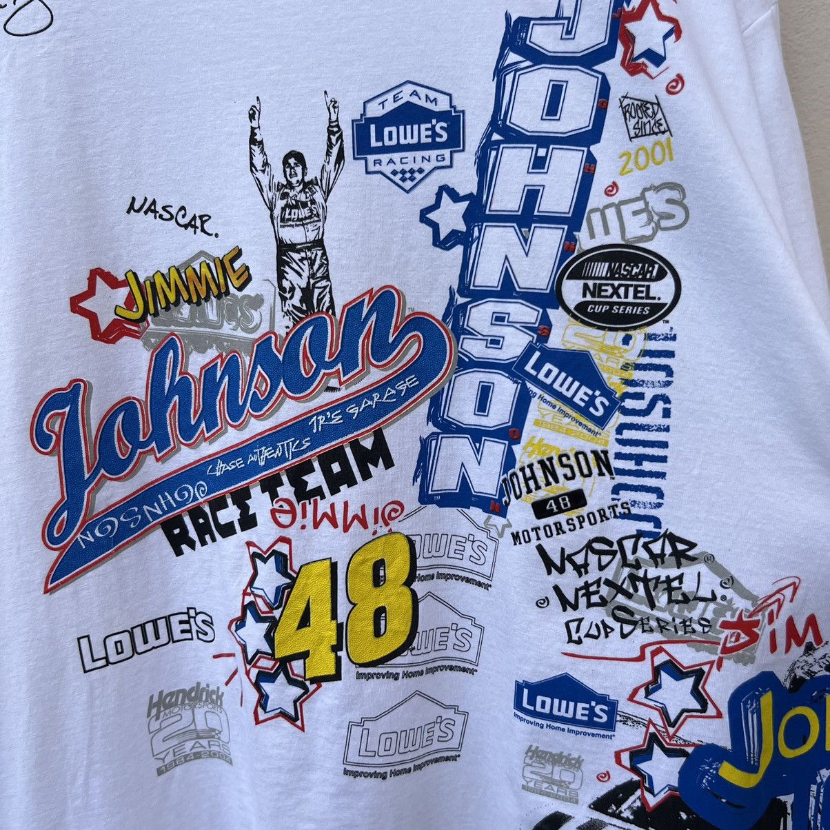 NASCAR × Vintage Vintage 00’s Jimmie Johnson Nascar Overprint Tee Size US XL / EU 56 / 4 - 2 Thumbnail