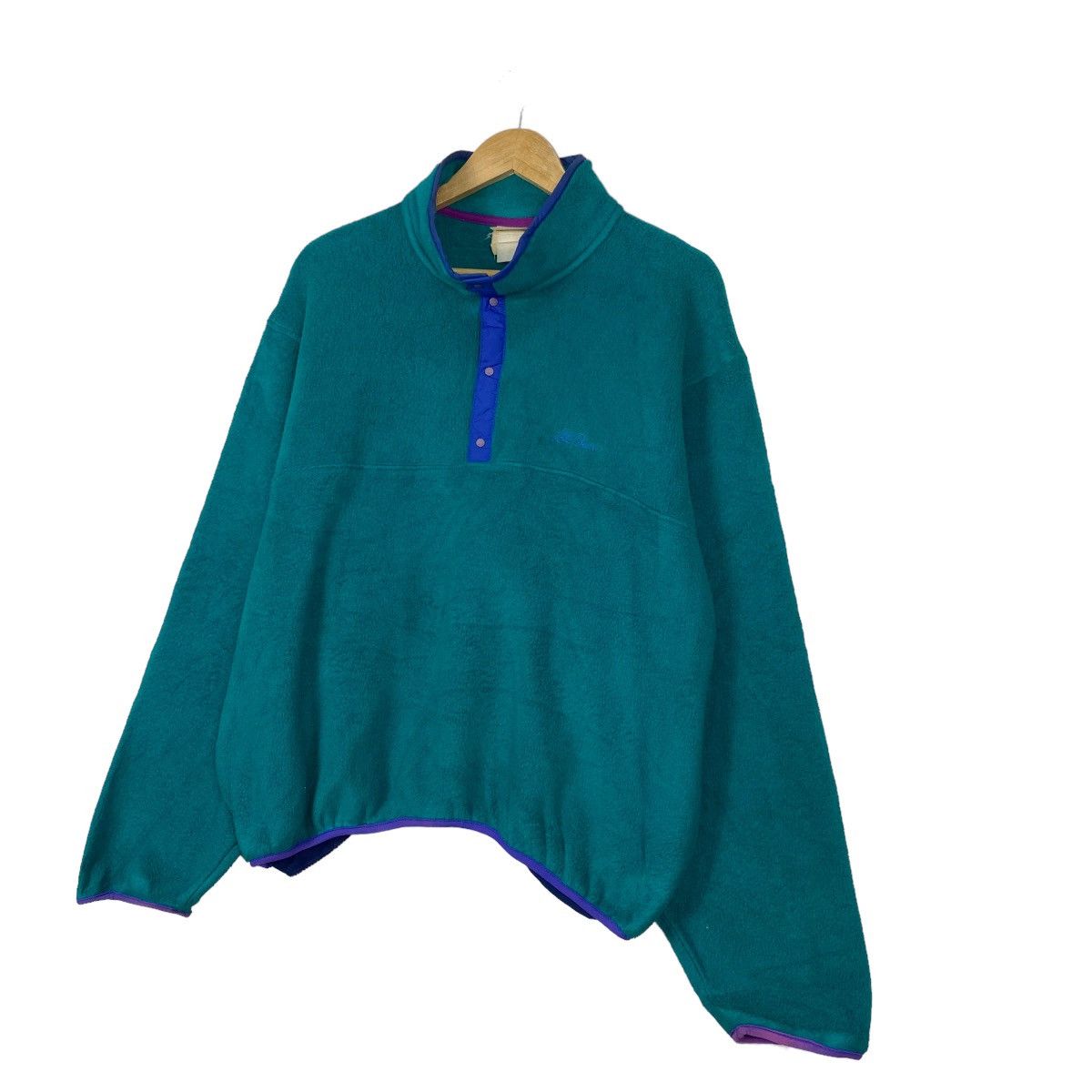 L.L. Bean 🔥 RIOT 🔥 Vintage 90s LL Bean Half Button Fleece Size US M / EU 48-50 / 2 - 2 Thumbnail