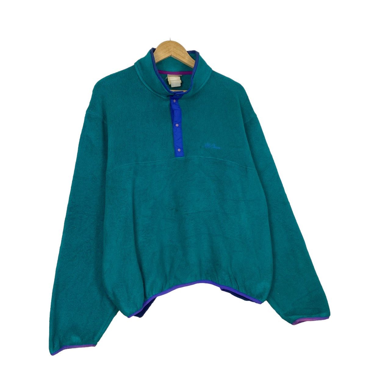 L.L. Bean 🔥 RIOT 🔥 Vintage 90s LL Bean Half Button Fleece Size US M / EU 48-50 / 2 - 3 Thumbnail