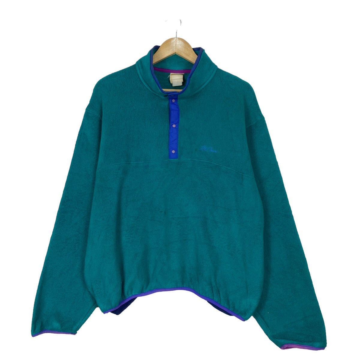 L.L. Bean 🔥 RIOT 🔥 Vintage 90s LL Bean Half Button Fleece Size US M / EU 48-50 / 2 - 1 Thumbnail