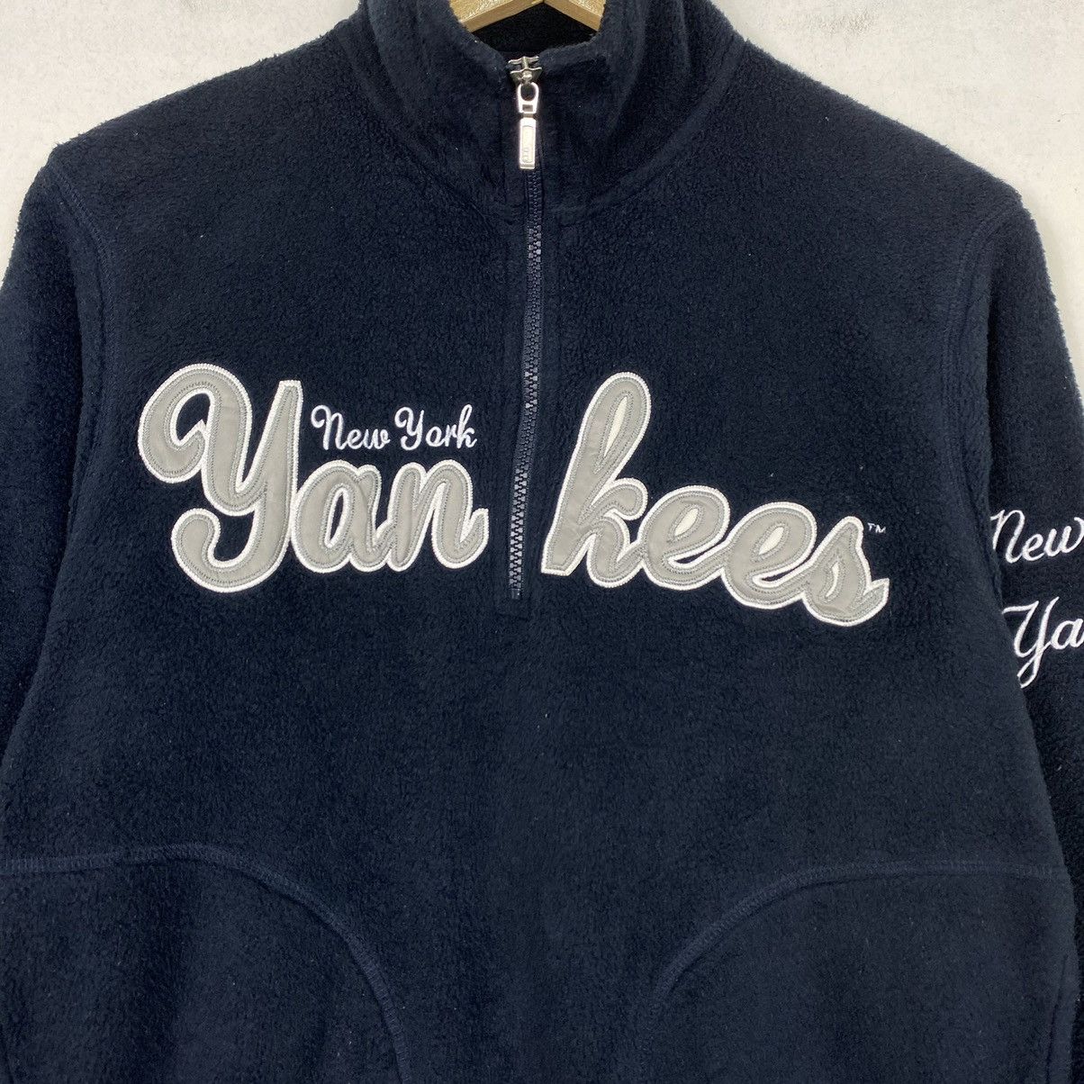 MLB × New York Yankees 🔥 RIOT 🔥 New York Yankees Big Logo Halfzip Fleece Size US S / EU 44-46 / 1 - 5 Thumbnail
