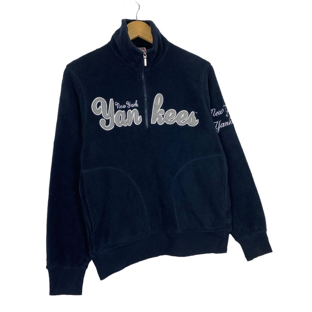 MLB × New York Yankees 🔥 RIOT 🔥 New York Yankees Big Logo Halfzip Fleece Size US S / EU 44-46 / 1 - 3 Thumbnail