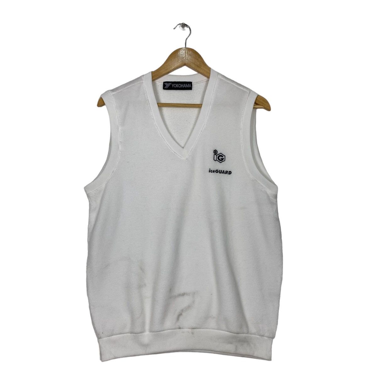 Descente 🔥 RIOT 🔥 Vintage Yokohama Motor Club VNeck Fleece Vest Size US M / EU 48-50 / 2 - 1 Thumbnail