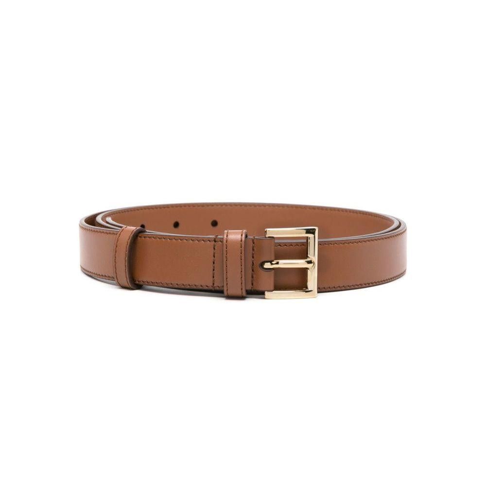 PRADA LOGO BROWN WOMEN BELT SIZE 80