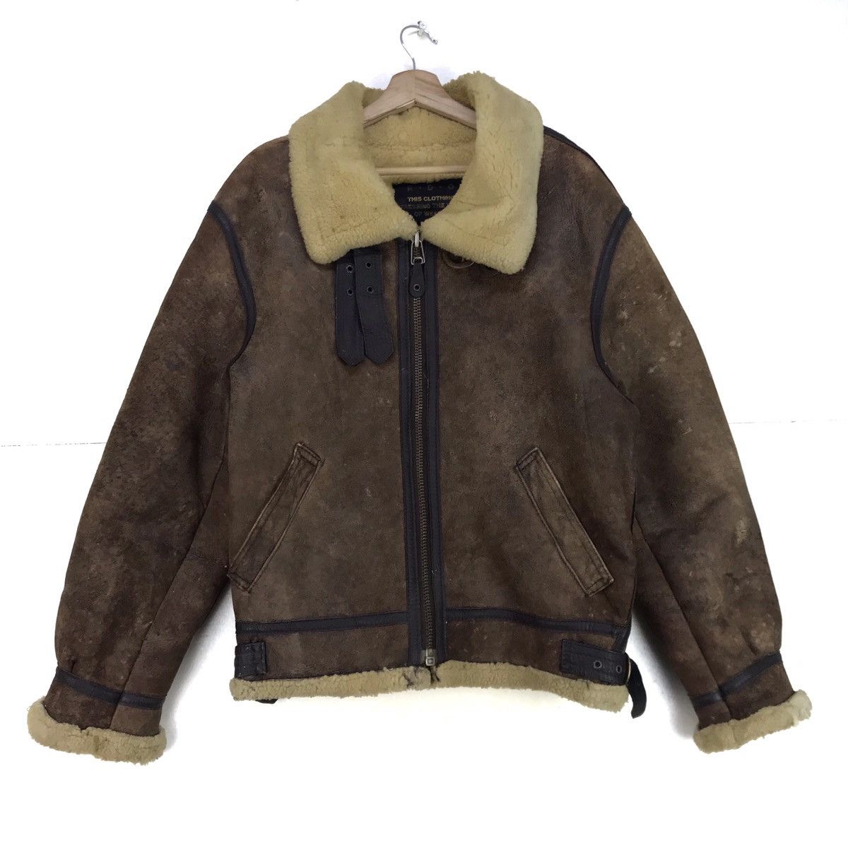 Other Vintage B 3 Sherling Ride On Military Sheepskin Coat Size US S / EU 44-46 / 1 - 1 Thumbnail