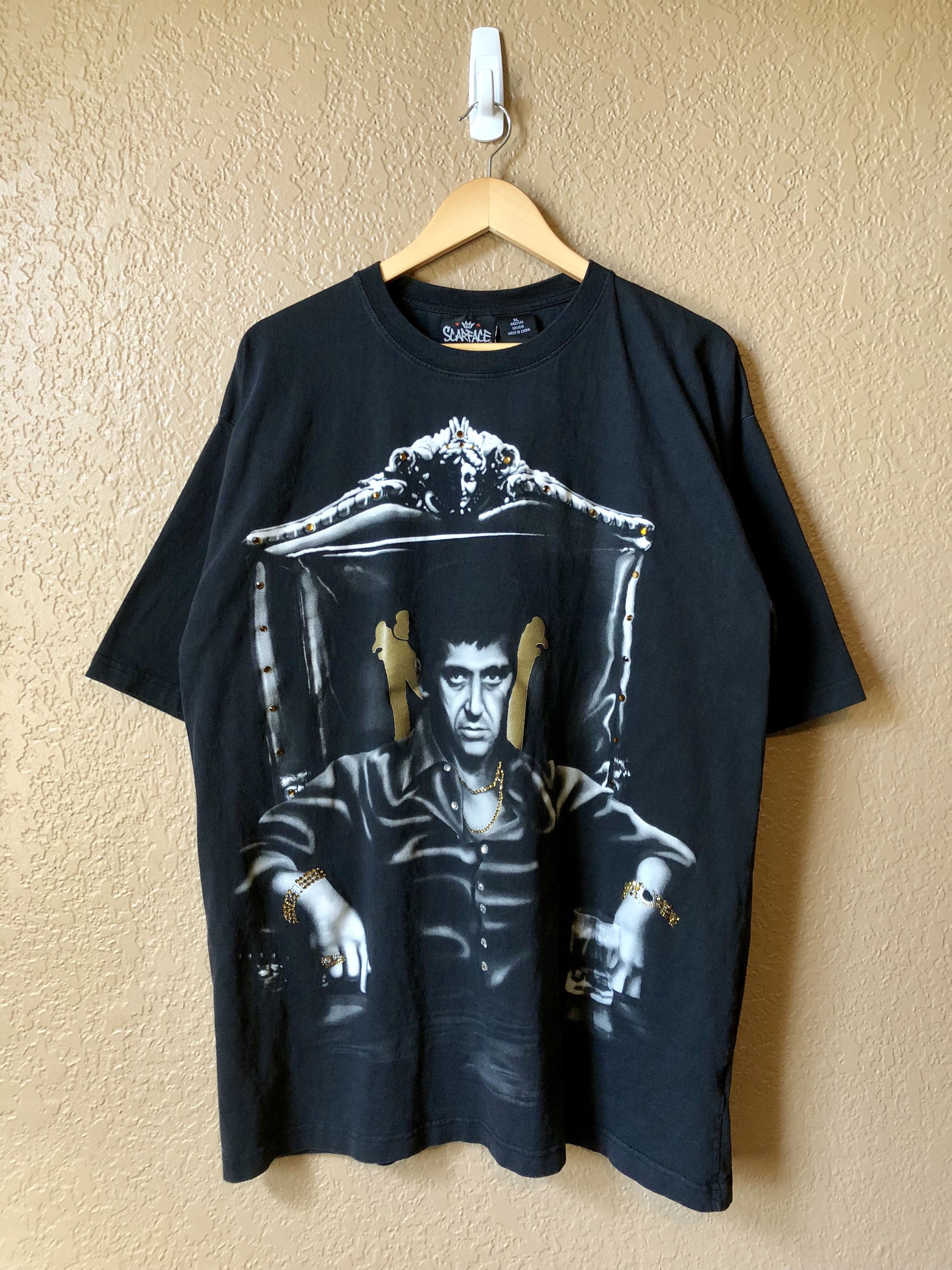 90s Scarface Clothing Co Bedazzled Tony Montana Tee Shirt