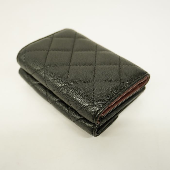 Chanel Black Quilted Caviar Leather Bifold Men's Wallet 667cas618