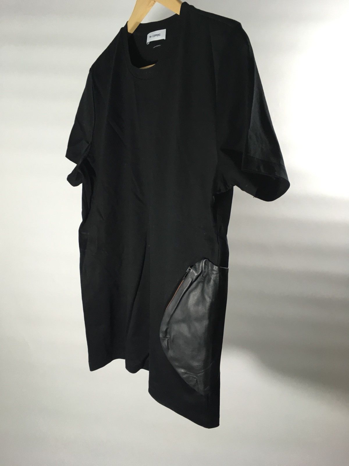 Tim Coppens Black Vinyl Shirt / Leather Patch Size US M / EU 48-50 / 2 - 1 Thumbnail