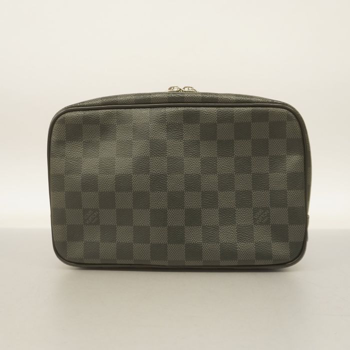 Auth Louis Vuitton Damier Graphite Trousse Toilette N47521 Men