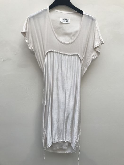Maison Margiela white shiny dress | Grailed