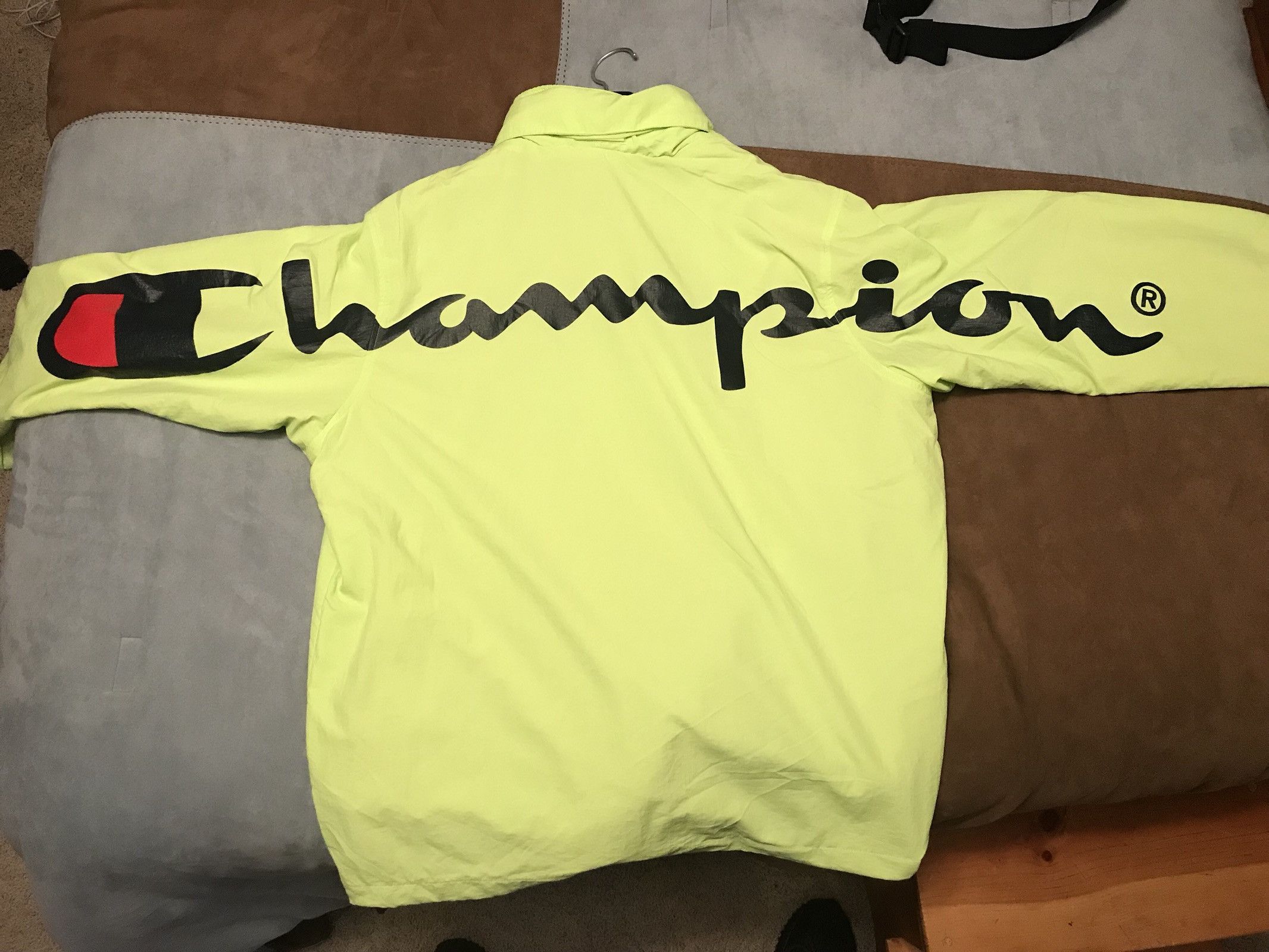 Supreme Lime Green Supreme X Champion Jacket | Grailed