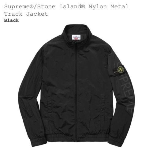 Supreme Supreme Stone Island Nylon Metal Track Jacket Black M SS16