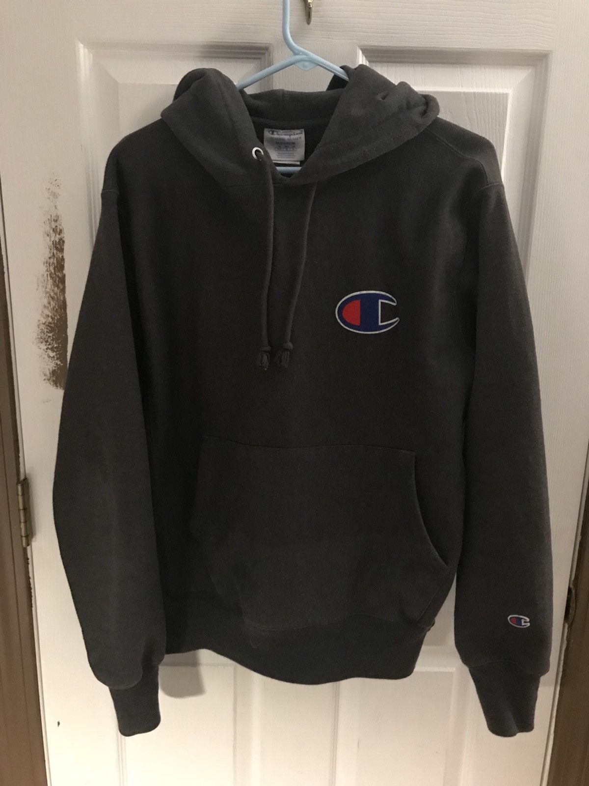 Champion reverse weave hoodie granite heather sale