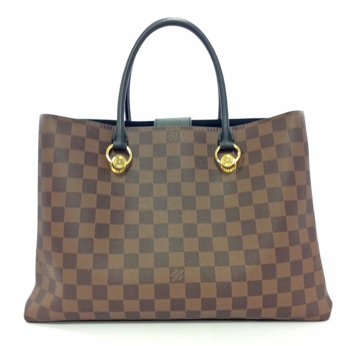 Louis Vuitton Riverside Damier Ebene Satchel Shoulder Bag Brown