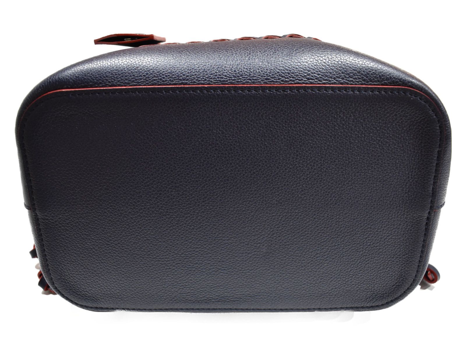 Louis Vuitton LockMe Bucket Navy Red Calf Leather Shoulder Bag
