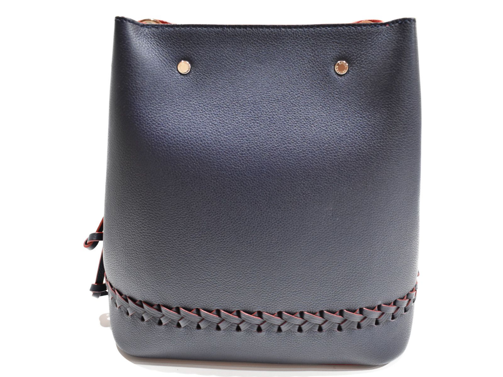 Louis Vuitton LockMe Bucket Navy Red Calf Leather Shoulder Bag