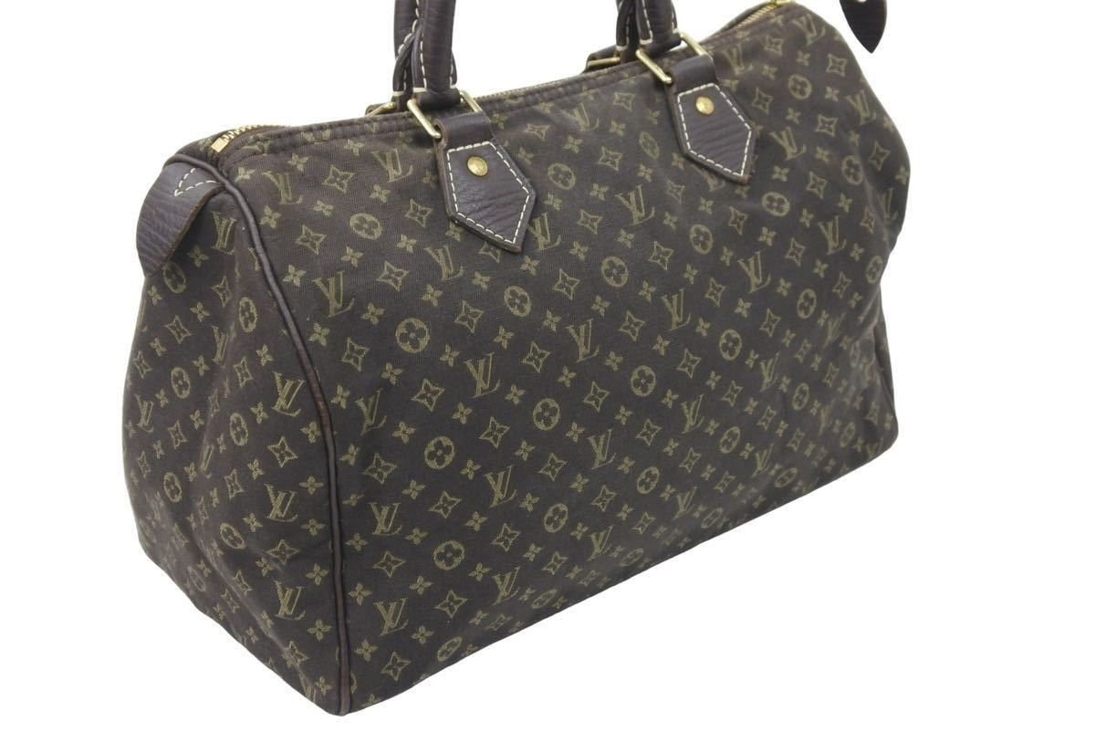 Louis Vuitton Monogram Minilan Speedy 30 Canvas Ebene Brown