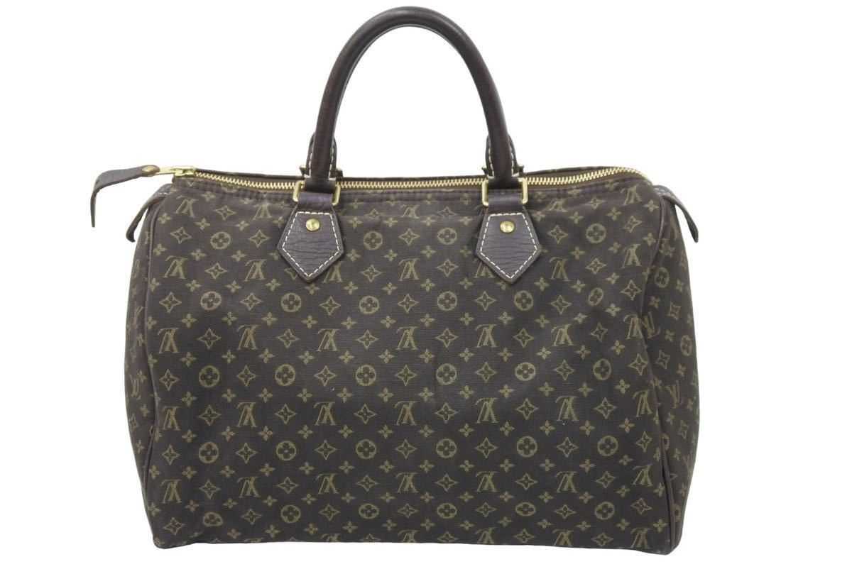Louis Vuitton Monogram Minilan Speedy 30 Canvas Ebene Brown