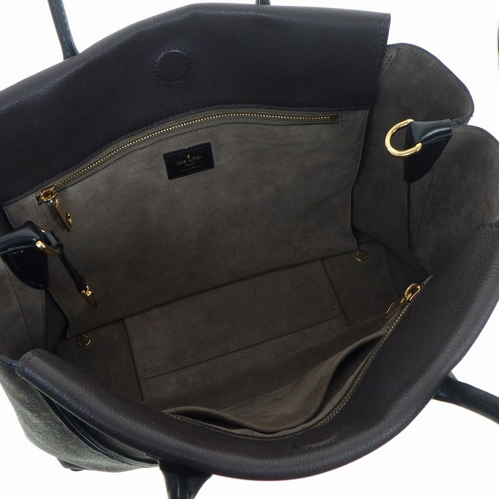 Louis Vuitton Tote W PM Handbag Cuir Orfevre Leather Brown