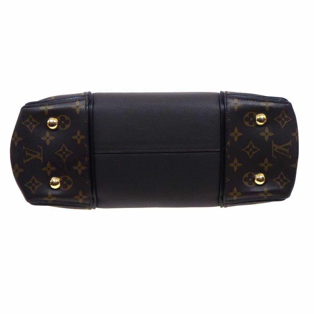 Louis Vuitton Tote W PM Handbag Cuir Orfevre Leather Brown