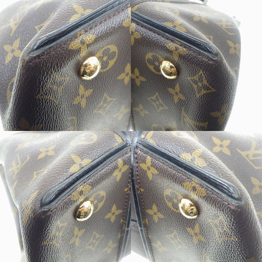 Louis Vuitton Tote W PM Handbag Cuir Orfevre Leather Brown
