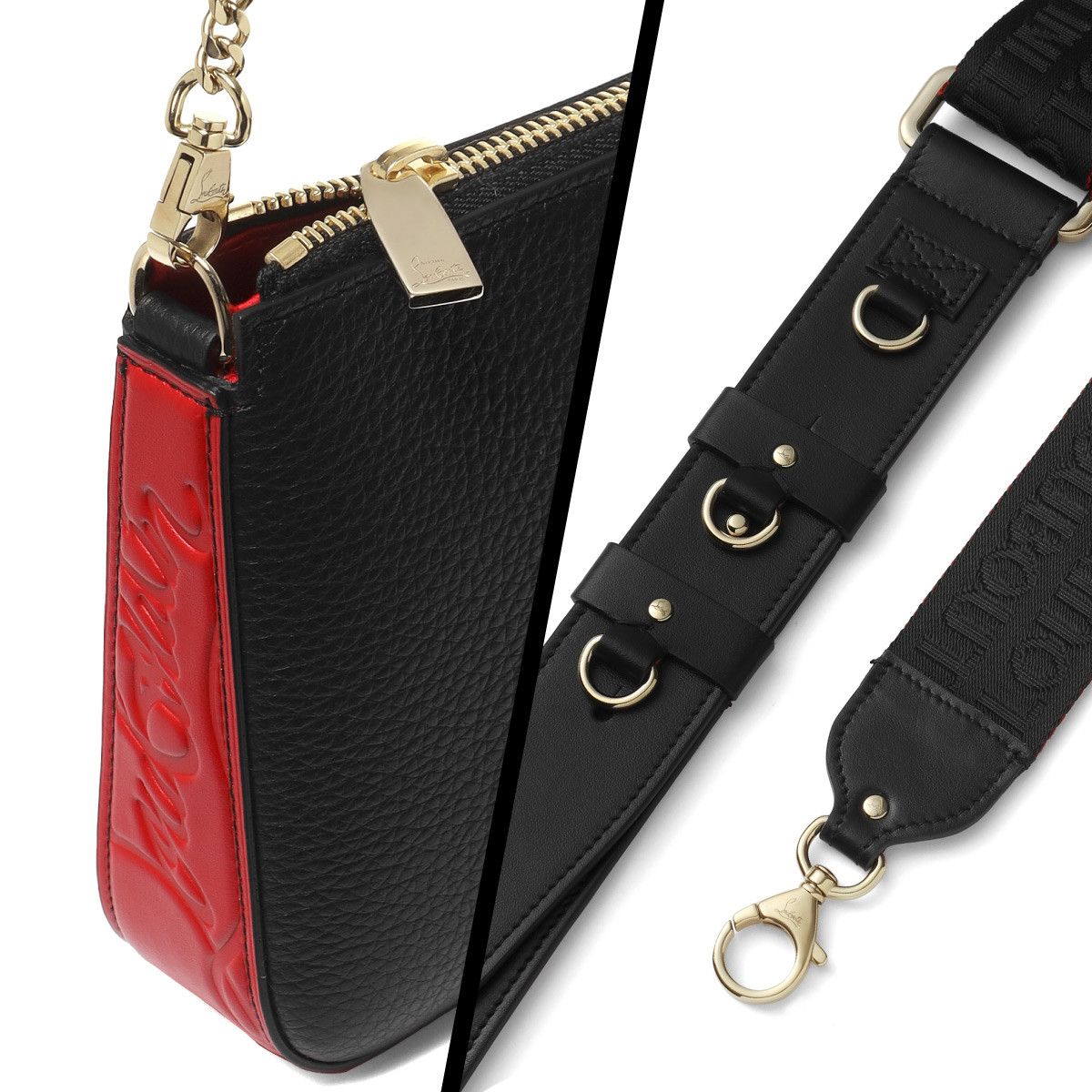 Louboutin Christian Handbag Loubila Louvilla Black