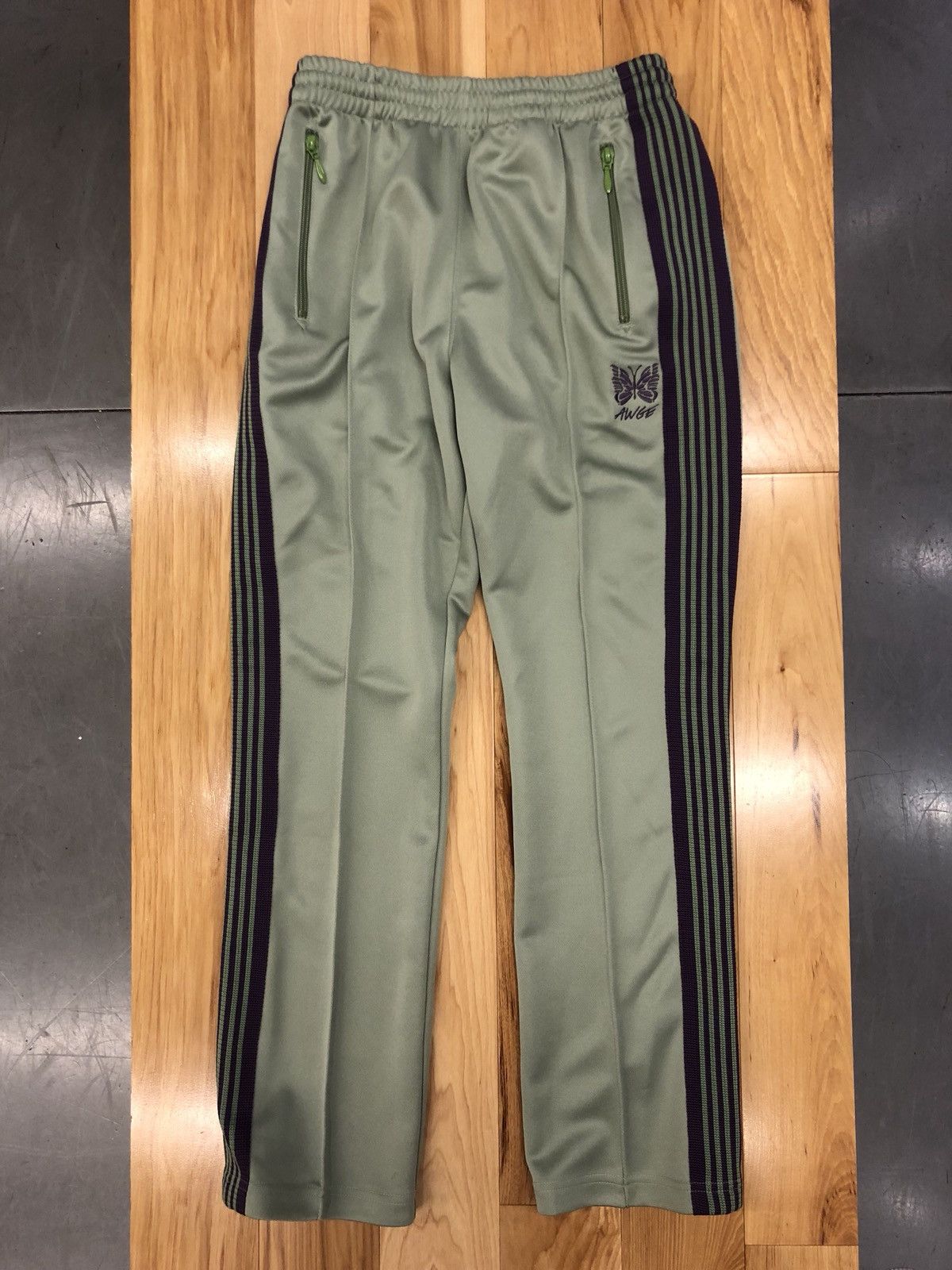AWGE × Needles Awge X Needles Green Track Pants Size XS | Grailed