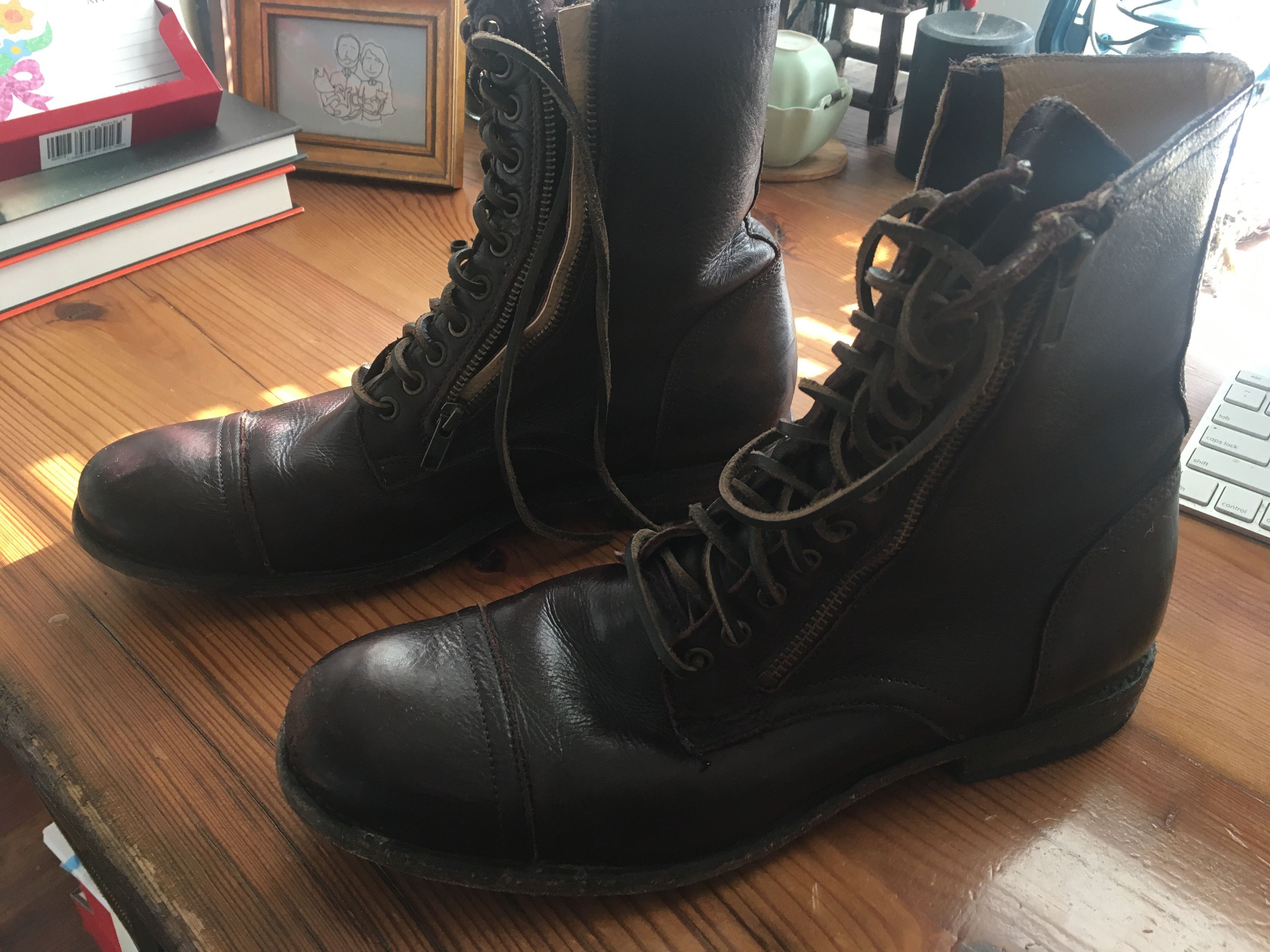 Frye Tyler Double Zip Combat Boot Grailed