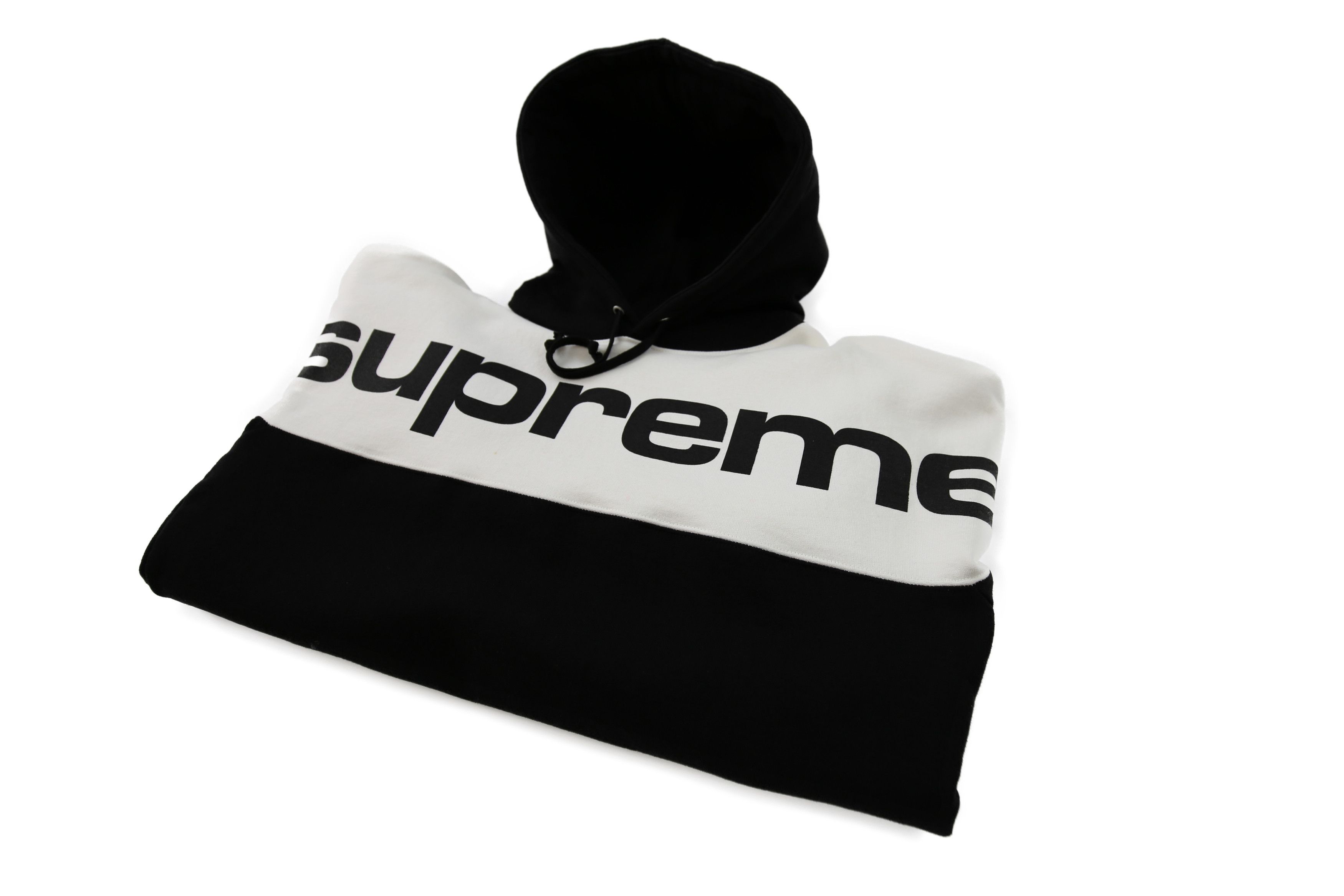 Supreme hoodie black online and white