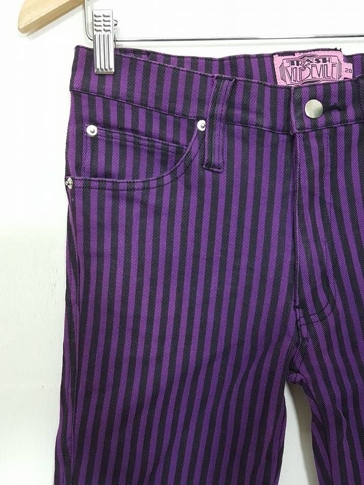 Tripp NYC MADE IN USA Tripp Nyc Candy Striped Skinny Pants Size US 29 - 1 Thumbnail