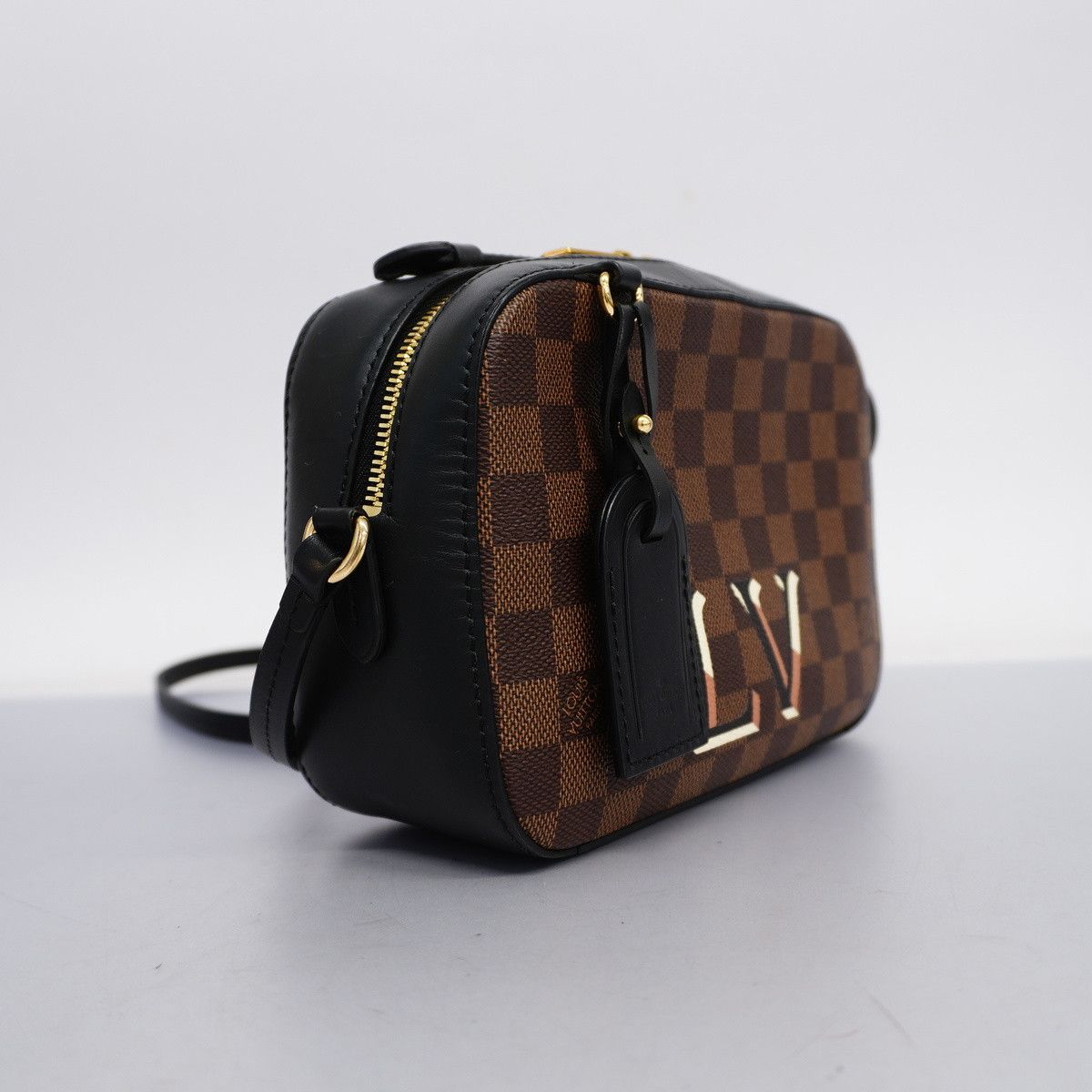 Louis Vuitton Shoulder Bag Damier Ebene Santa Monica Noir Black