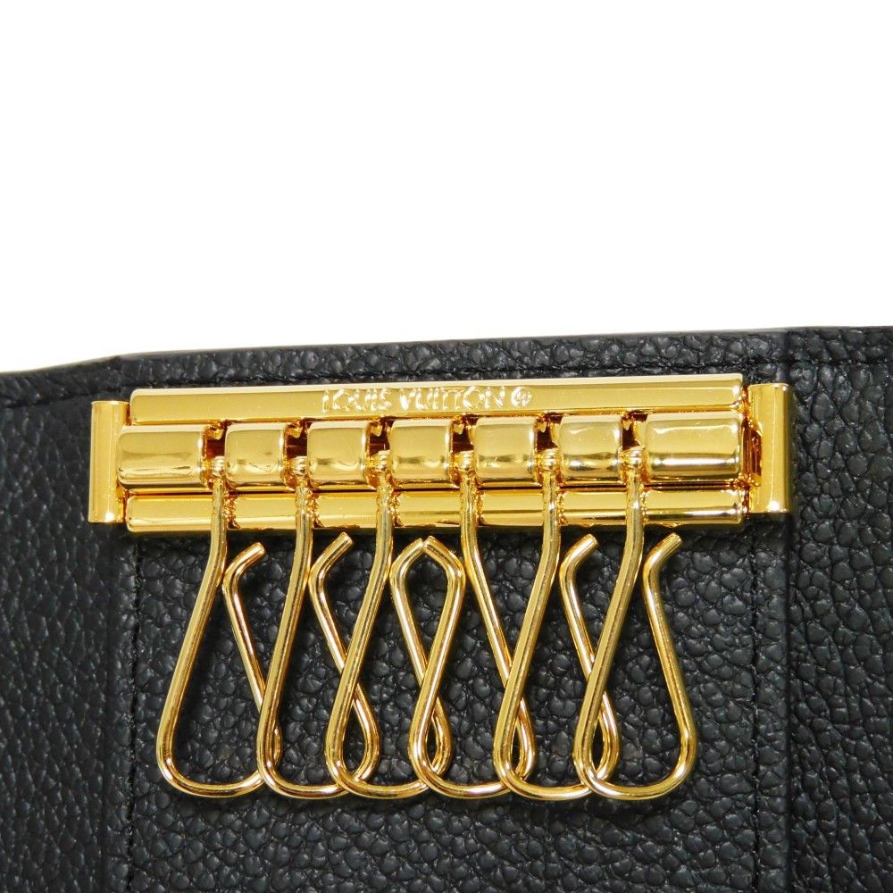 Louis Vuitton Key Case Multicle 6 Embossed Black