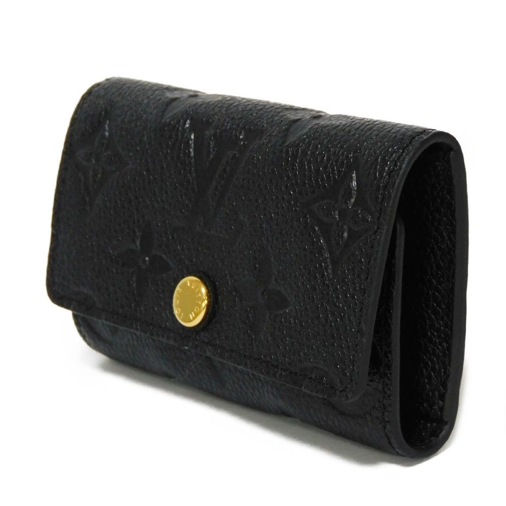 Louis Vuitton Key Case Multicle 6 Embossed Black