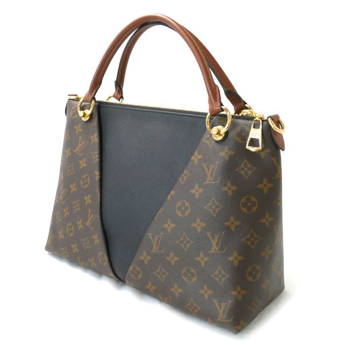 Louis Vuitton Monogram V Tote Shoulder Bag MM Black