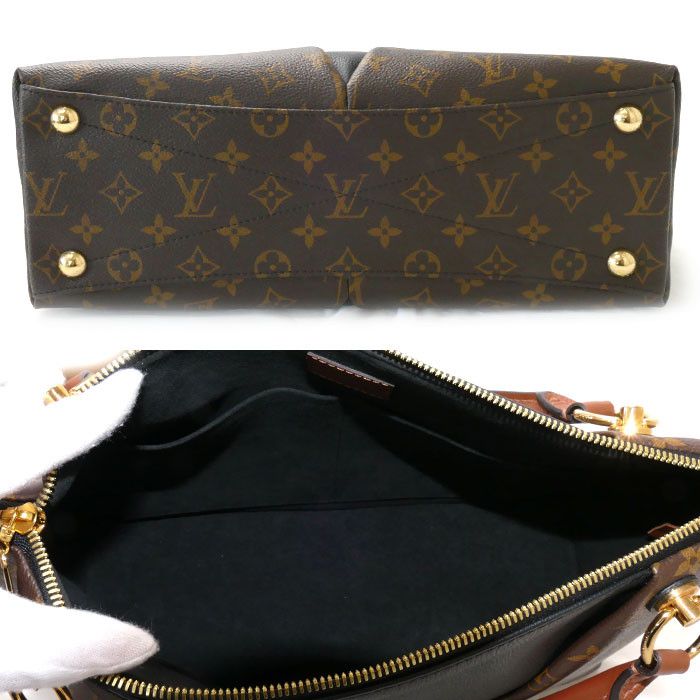 Louis Vuitton Monogram V Tote Shoulder Bag MM Black