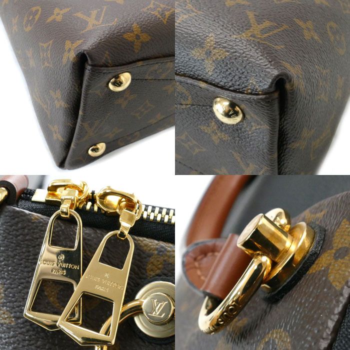 Louis Vuitton Monogram V Tote Shoulder Bag MM Black
