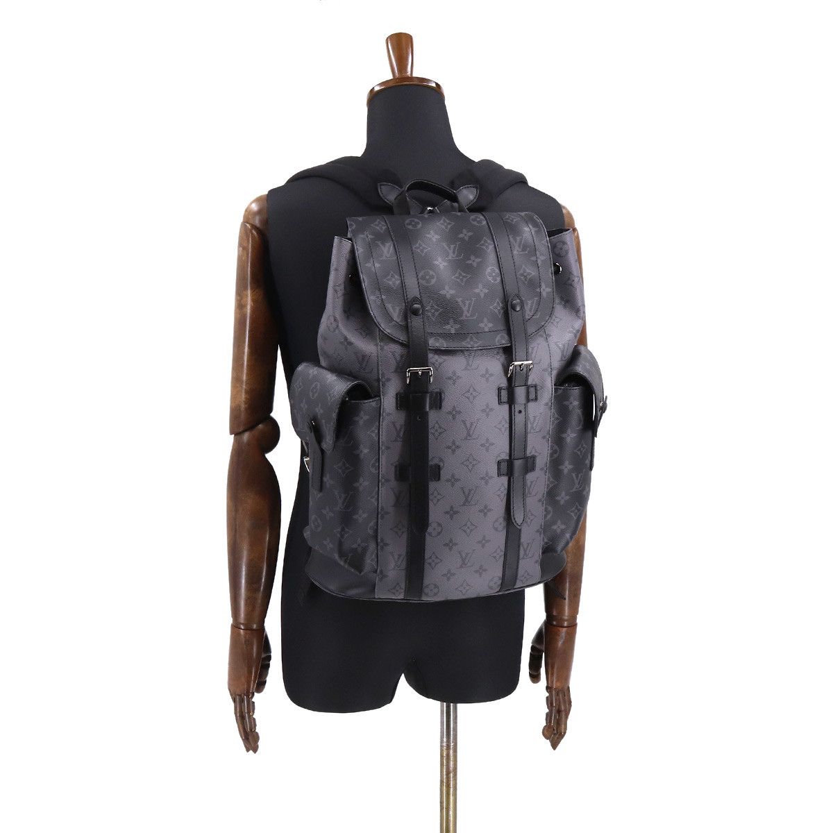 Louis Vuitton Monogram Eclipse Christopher MM Backpack Rucksack Black