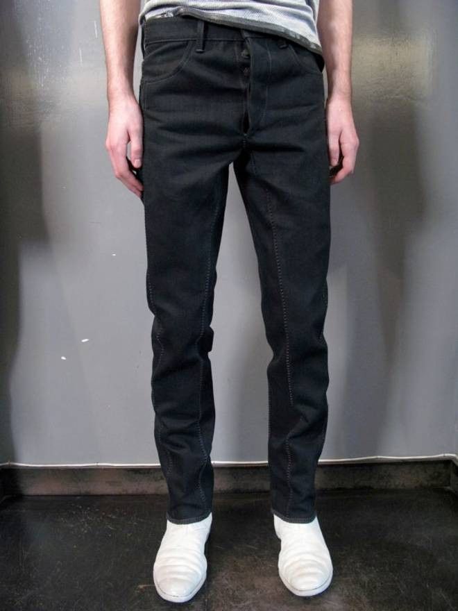 Carol Christian Poell Black Overlock Box Jeans JM/2321 KIT-S/10 