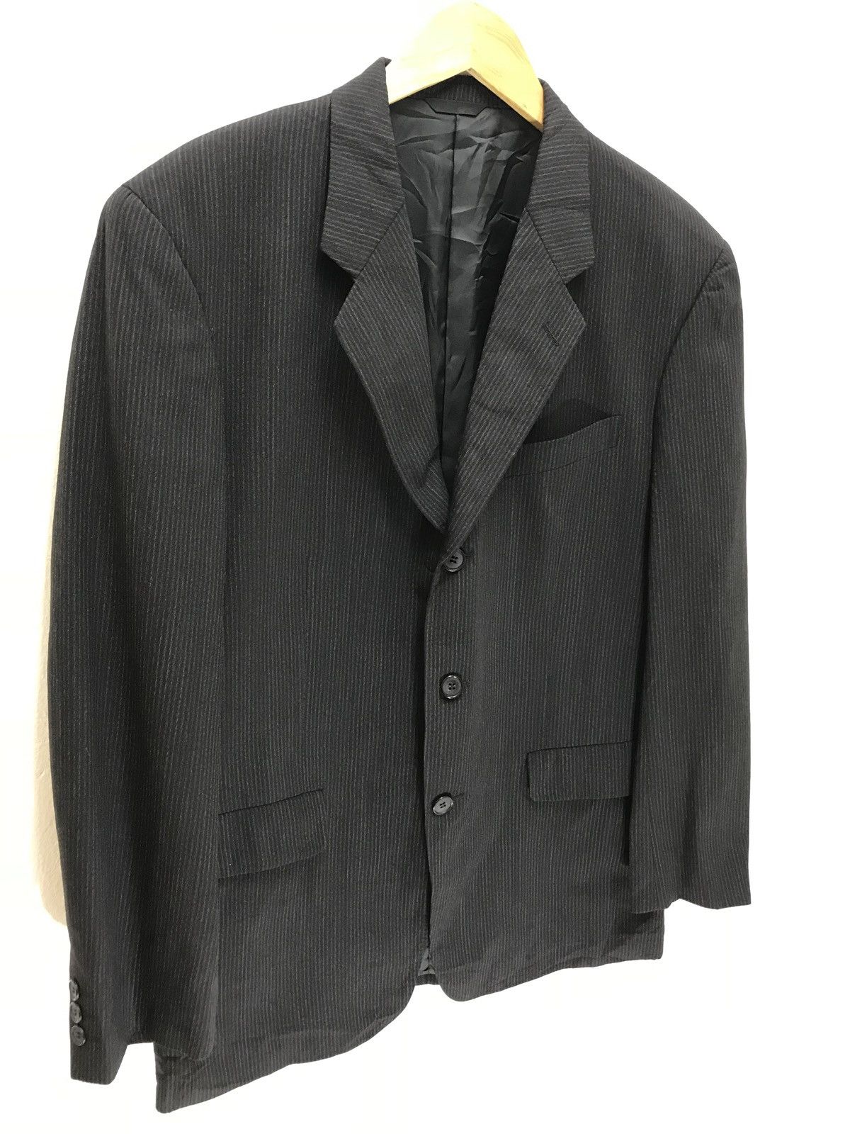 Yohji Yamamoto Vtg Yohji Yamamoto AAR Durban Pinstriped Wool Blazer 6🟩1 Size US M / EU 48-50 / 2 - 2 Thumbnail