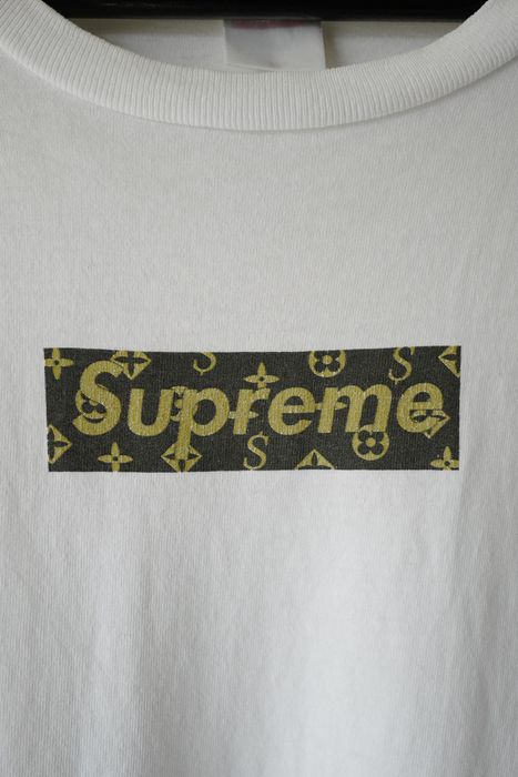 2000 Supreme LV White Monogram Box Logo Tee