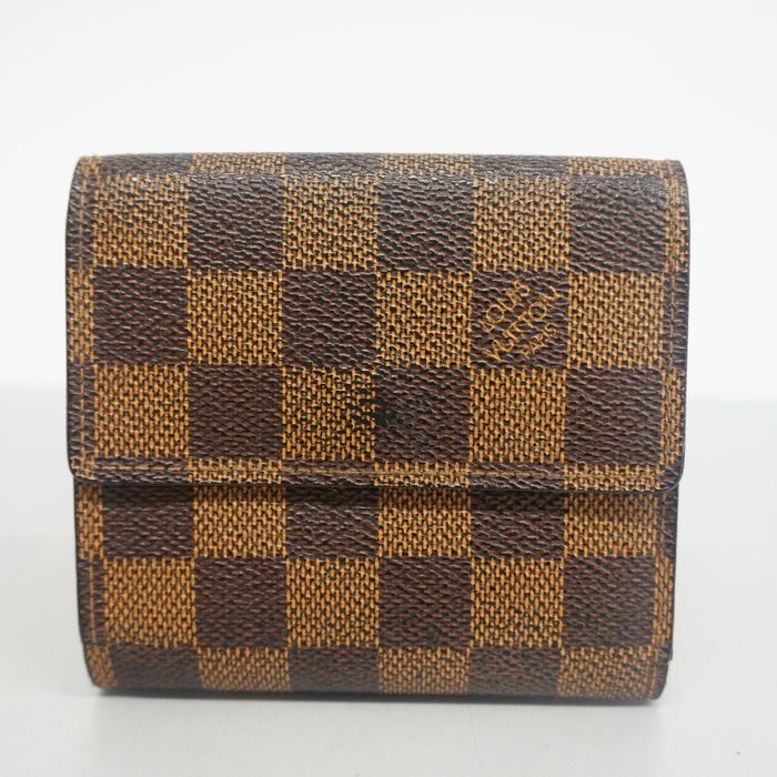 Louis Vuitton Brown Damier Ebene Portefeuille Elise Wallet Cloth