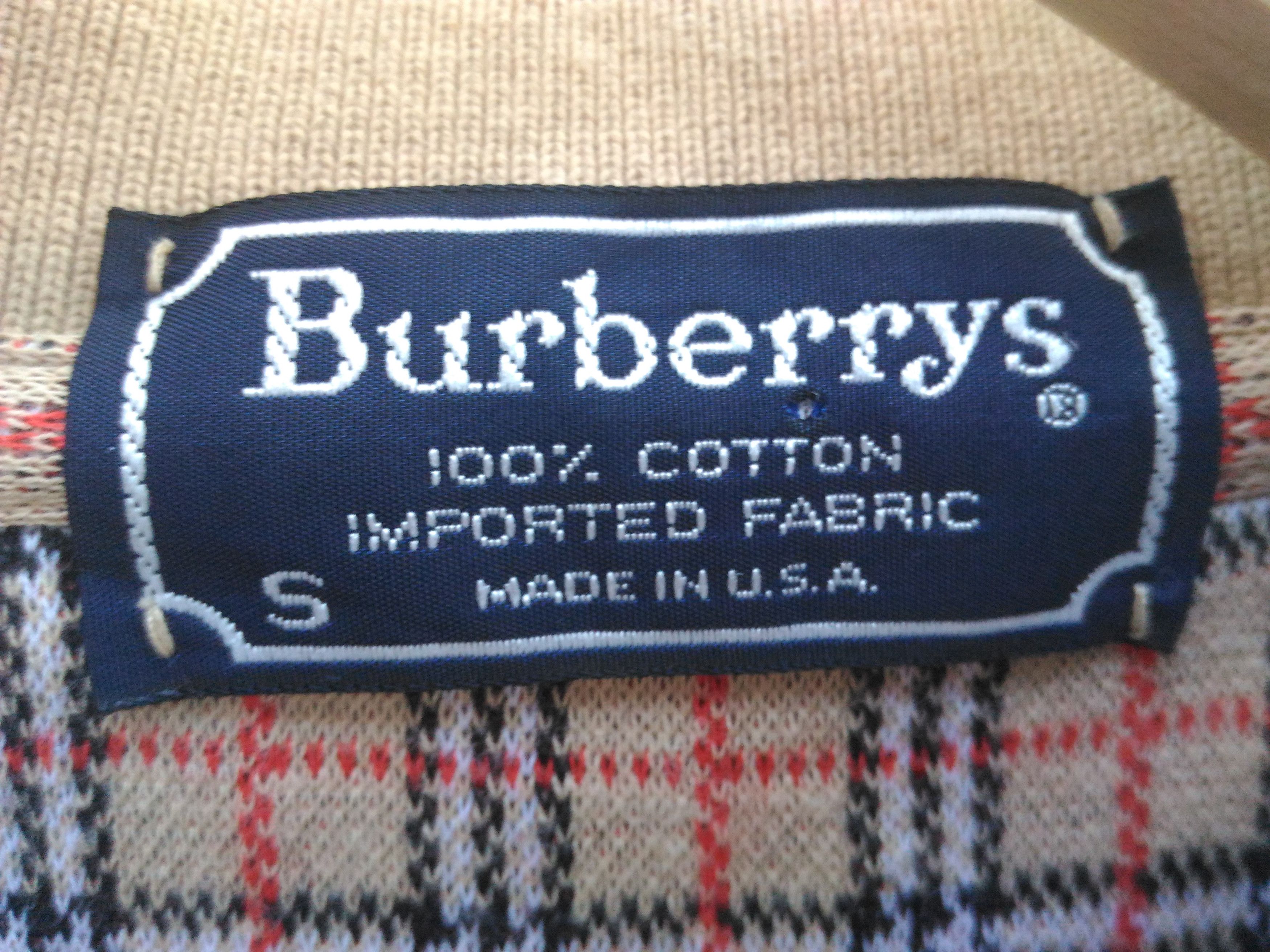 Burberry Made in USA Vintage Burberrys Nova Check Polo Shirt Size 