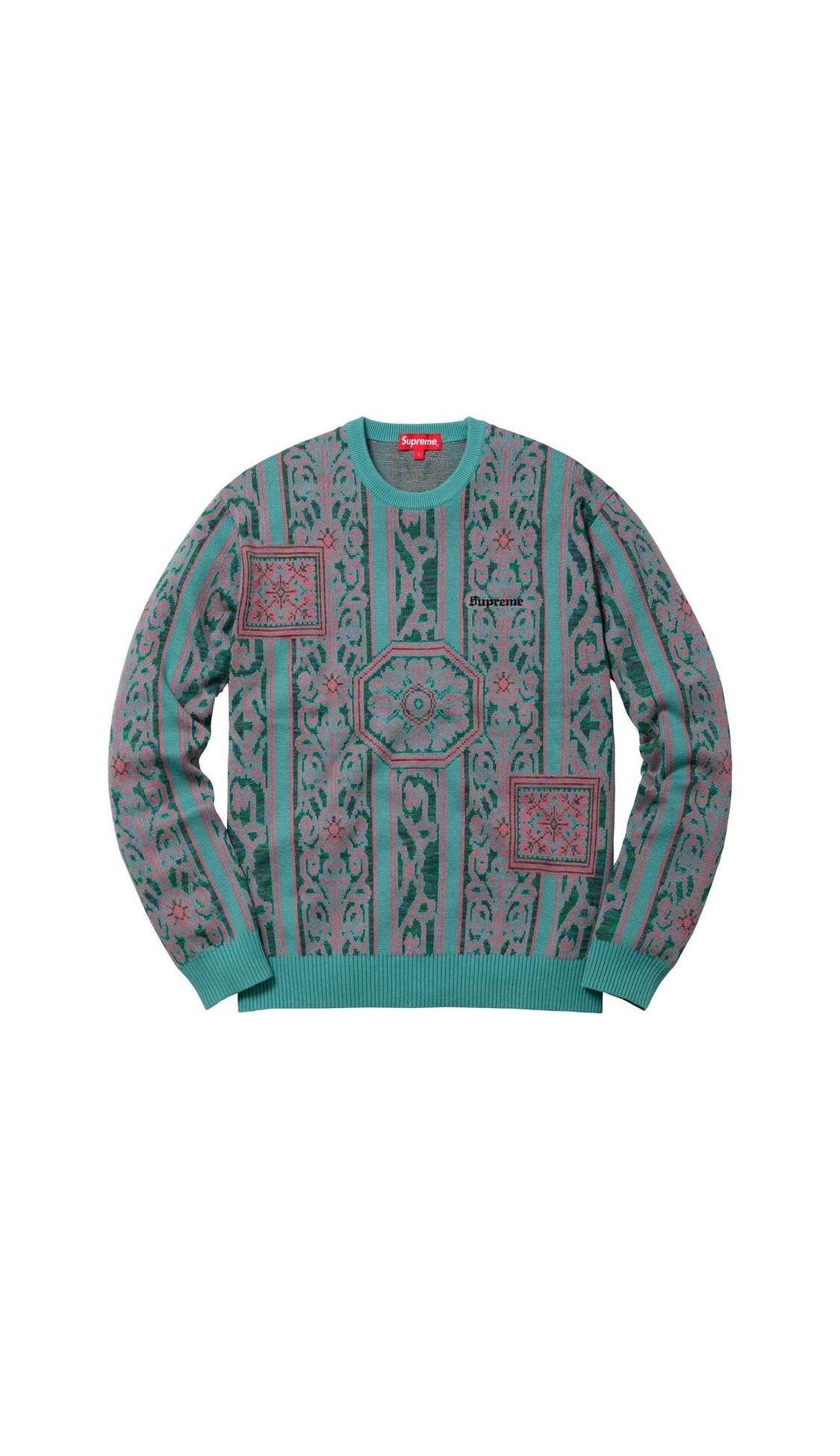 Supreme Tapestry Sweater | Grailed