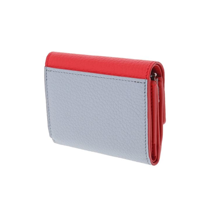 LOUIS VUITTON Portefeuille Capucines XS Coral/Blue Olympe M81203 Women's  Taurillon Leather Trifold Wallet