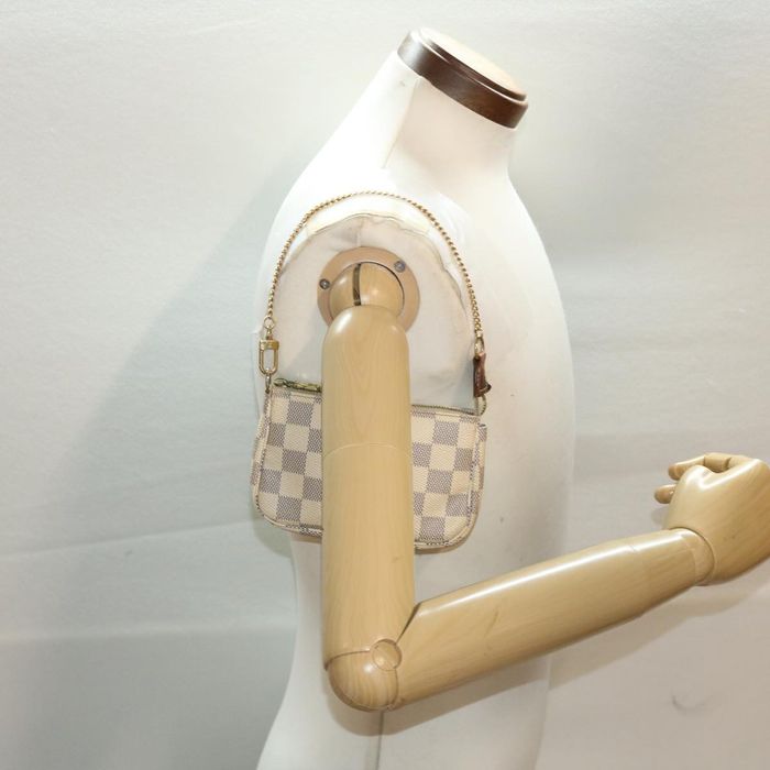 LOUIS VUITTON Damier Azur Mini Pochette Accessoires Pouch N63005 LV Auth  rd5560 ref.1001642 - Joli Closet