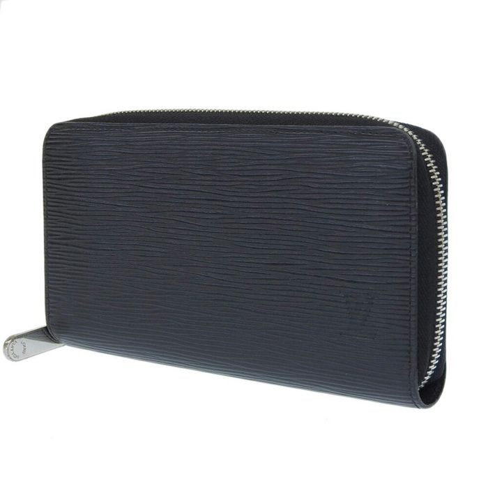 LOUIS VUITTON purse M61857 Zippy wallet Epi Leather Black Black mens Used