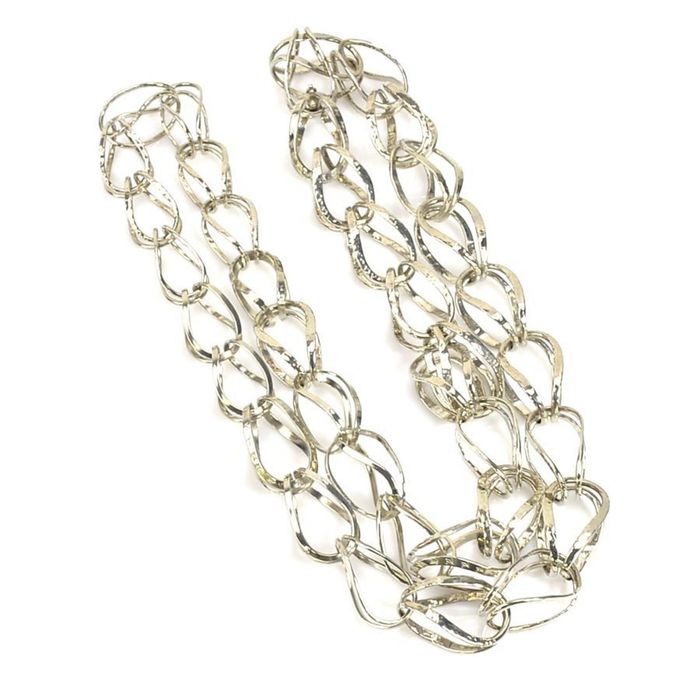 Louis Vuitton Necklace Collier Signature Chain Men's Metal M80177