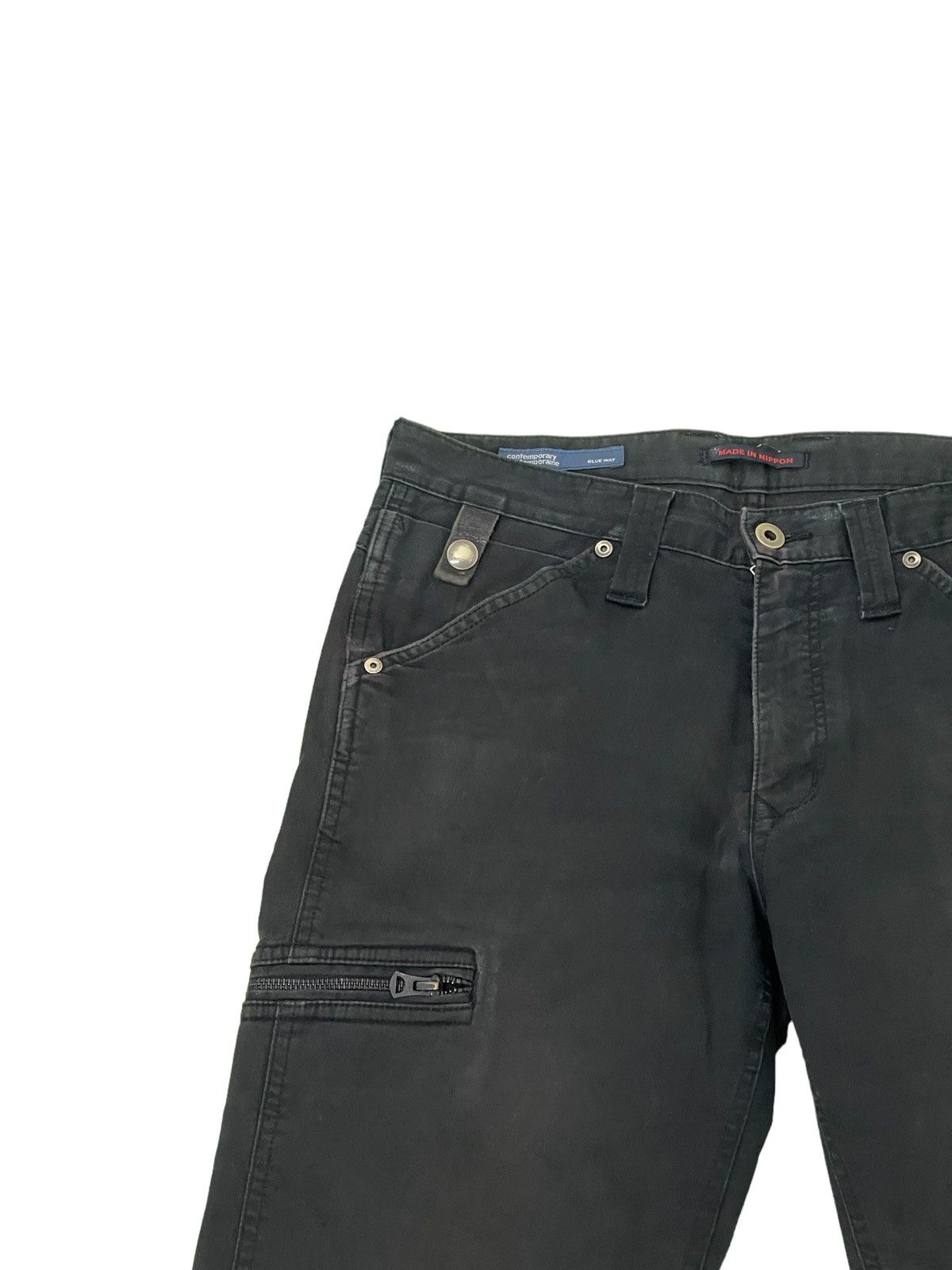 Japanese Brand Blue Way Black Slim Pant Stretch 3🟦7 Size US 31 - 8 Thumbnail